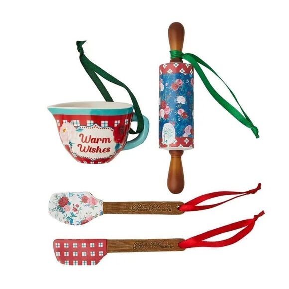 2022 🦋 New Pioneer Woman Kitchen Christmas Ornament Bundle, Set of 4 - Picture 5 of 7